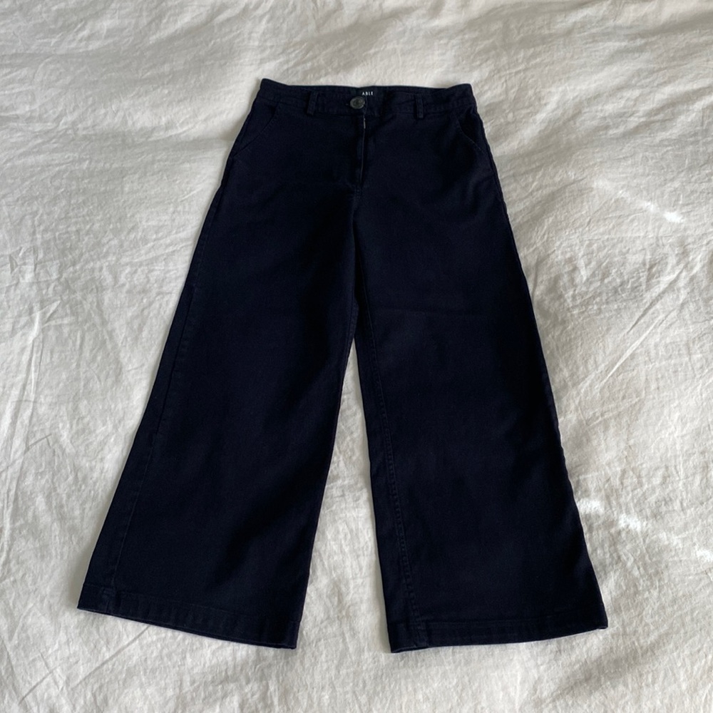 ABLE Aartie Wide Leg Crop - Black / 6
